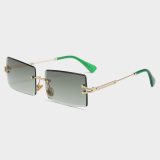 Fashion Rimless Small Rectangle Sunglasses