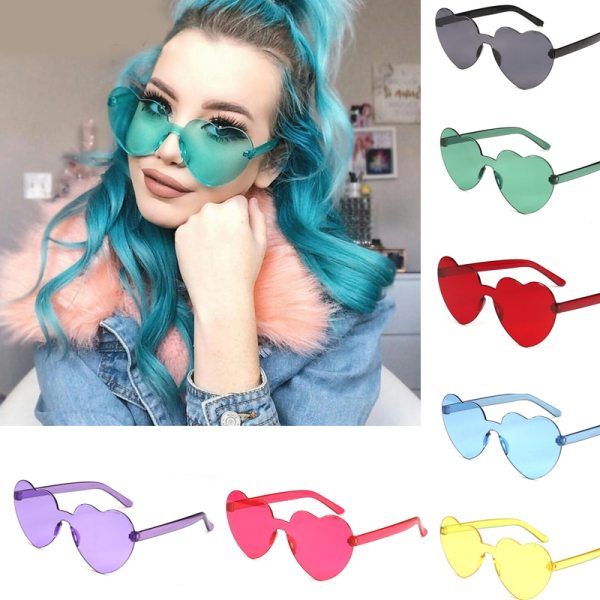 Trendy  Heart Shaped Sunglasses  s801829