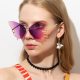 Fashion Butterfly Rimless Oversize Sunglasses S203344
