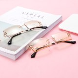 Men Women Summer Rimless Small Rectangle Sunglasses 196677