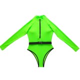 Long Sleeve High Leg Swimsuit  911324