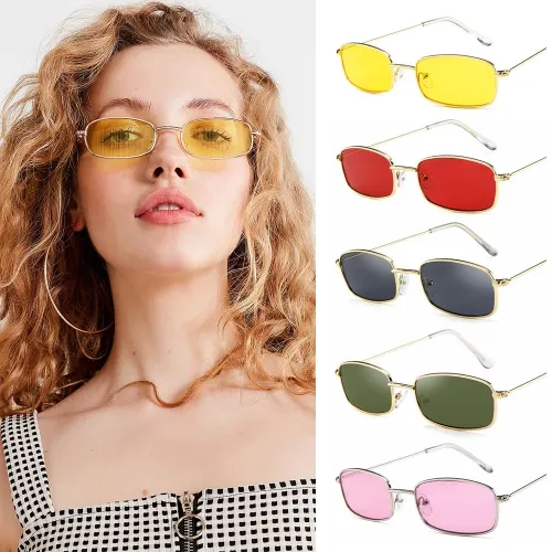 Metal Frame Rectangle Sunglasses 332233