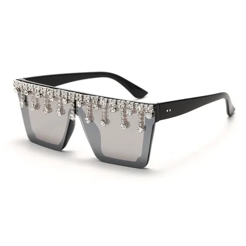 Fashion Diamond Square Oversized Sunglasses 20395106