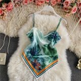 Beach Holiday Vintage Printed One-Piece Sexy Bandage Top Tops