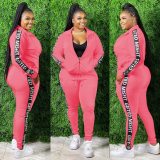 Plus Size Fashion Elastic Waist Tracksuit Tracksuits CM785