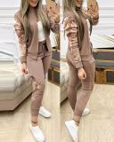 Fashion  Zipper Jacket + Long Pants Sports Suit Bodysuit Bodysuits Outfit Outfits HDZ0127