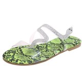 Women Rhinestone Transparent PVC Slippers Slides