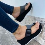 Women Wedges Clip Toe Flip Flops Slippers Slides Sandals