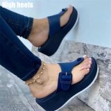 Women Wedges Clip Toe Flip Flops Slippers Slides Sandals