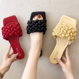 New Sexy Braided Open-toe Flat Beach  Slippers Slides Sandals