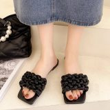 New Sexy Braided Open-toe Flat Beach  Slippers Slides Sandals