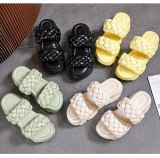 Fashion Weave Thick Bottom Slippers Slides Sandals