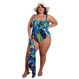 Plus Size  Sexy Two Piece Set  Cover Up Bikinis Sets Swimsuit Swimsuits MY650