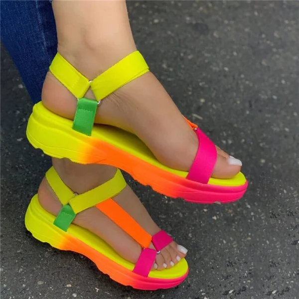 Fashion Multi Colors Casual Flat Slippers Slides Sandals