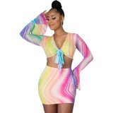 Women Flare Sleeve Swimsuit Swimsuits CJ9027