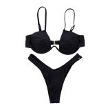 Fashion Sexy Push-up Padded Solid Swimsuit Swimsuits 2173