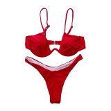 Fashion Sexy Push-up Padded Solid Swimsuit Swimsuits 2173