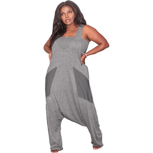 Fashion Solid Color Loose Two Piece Suit Bodysuit Bodysuits Outfit Outfits CQ114