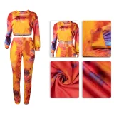 Fashion tie dye drawstring Hooded Bodysuit Bodysuits Outfit Outfits A6601