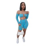 Sexy Off Shoulder Lace Up Patchwork Bodysuit Bodysuits Outfit Outfits 6891