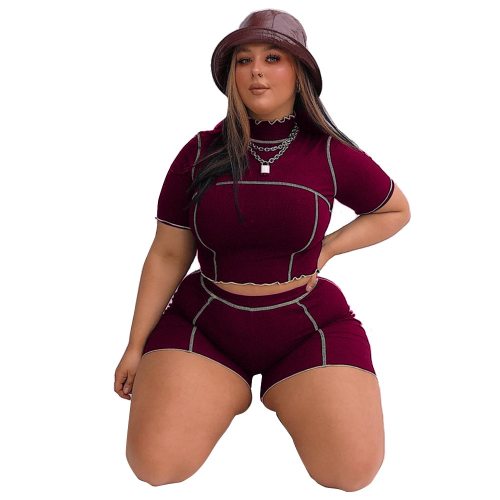 Fashion Solid Plus Size High Waist Bodysuit Bodysuits Outfit Outfits