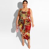 Plus Size Tie Dye Tight Buttocks Dress Dresses 2077889