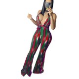 Spring Summer Fashion Sexy Wide Leg Pants Bodysuit Bodysuits Outfit Outfits S2032