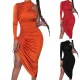 Sexy Midi Dress Long Sleeve Hollow Out  Party Dress Dresses MY1260