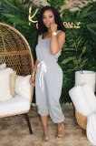 Sexy Style Model drawstring Solid-color Bodysuit Bodysuits Outfit Outfits