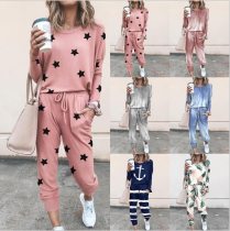 Women Five-pointed Star Elastic Waist Bodysuit Bodysuits Outfit Outfits OM9126