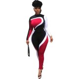 Sexy Women Patchwork Skinny Bodysuit Bodysuits Outfit Outfits