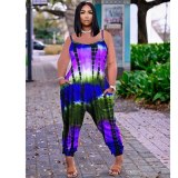 Fashion Sexy Ruched Tie Dye Bodysuits Outfit Outfits MN8359