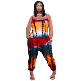 Fashion Sexy Ruched Tie Dye Bodysuits Outfit Outfits MN8359