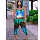 Fashion Sexy Ruched Tie Dye Bodysuits Outfit Outfits MN8359