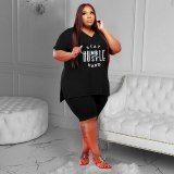 Plus Size Sexy Letter Print Bodysuit Bodysuits Outfit Outfits Q2033