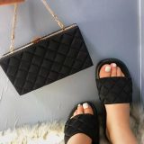 Fashion Comforta With Rhoble  And Chain Handbags Slippers Slides Sandals