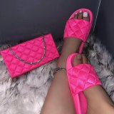 Fashion Comforta With Rhoble  And Chain Handbags Slippers Slides Sandals