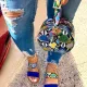 Fashion Colorful Unique Handbagsn Casual  Tie-dye Small Bags Slippers Slides Sandals