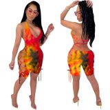 Sexy Tie Dye Print Jumpsuits Bodysuit Bodysuits Outfit Outfits 703142 CM72738