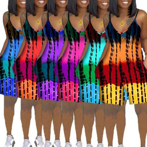 Women Plus Size Strap Tie Dye Printed Casual Romper Bodysuit Bodysuits Outfit Outfits