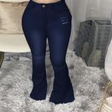 Fashion Ripped Hole Denim Pants Plus Size Jeans Pant Pants A3233