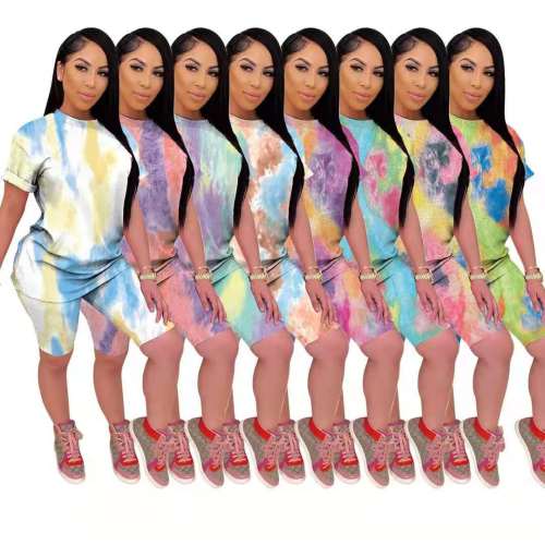 Fashion Crew neck printed 2 piece Bodysuit Bodysuits Outfit Outfits M1075