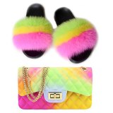 Women Faux Fur Fur Slipper Slippers Slide Slides TXB-024