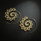 Hollow Color Spiral Peacock Big Pendant Earrings Ladies Pendant  Earrings LX0348