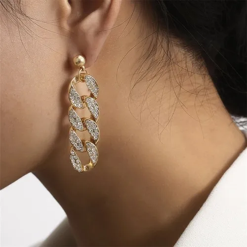 Shiny Luxury Full Rhinestone Dangle Earring Earrings B171425