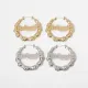 Round Circle Bamboo Hoop Earrings for Women Hollow Letter  Vintage Earring Earrings B1765