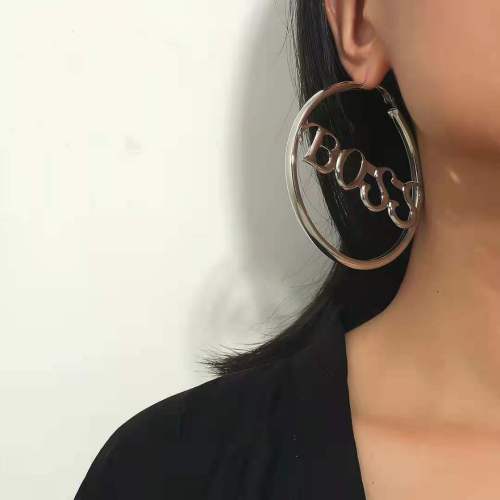 Exaggerated Alloy Over Size Heart Shape Hoop Earring Earrings kh-6719