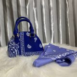 Fashion  Bandana Crossbody Handbags and Hats Set Bags and Handkerchief Set