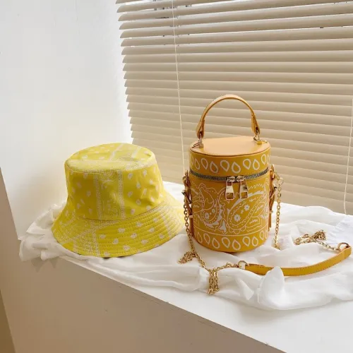 Fashion Luxury Bandana Bucket Hat and Handbags Bags