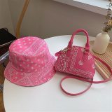 Fashion  Bandana Crossbody Handbags and Hats Set Bags and Handkerchief Set